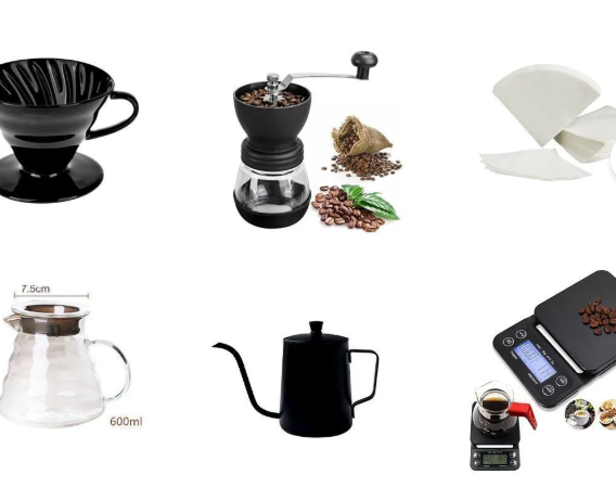 Grossberg Coffe V60 Filtre Kahve Demleme Barista Full Set