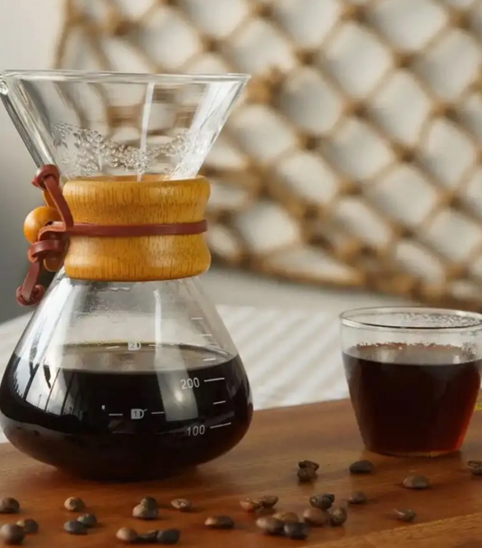 400 Ml Bambu Dekor Kahve Demliği Dripper Kahve Çekirdeği Ayrıştırma Filtre Kahve Demliği