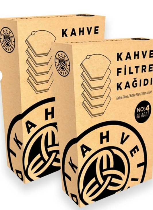 Kahve Dünyası Filtre Kahve Kağıdı No:4 80 Li X 2 Adet (İŞBİRLİĞİ)